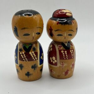 Vintage Japanese Wooden Kokeshi
Salt & Pepper Shakers